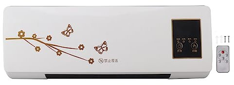 Mini Macchina Elettrica Portatile per Raffreddamento e Riscaldamento, Condizionatore d'Aria a Parete con Telecomando Timer, Riscaldamento Rapido, Risparmio Energetico