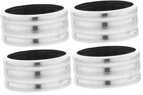 JEWEDECO 4pcs Stainless Steel Drip Ring Red Wine Drip Collar Removable for Bottle Leak Collar Wine Bottle