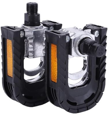 XPJYUA Fahrradpedale Fahrrad-Klapppedale mit reflektierender Sicherheitsfolie, Flache Fahrradpedale, rutschfeste Fahrrad-Sportpedale for E-Bikes