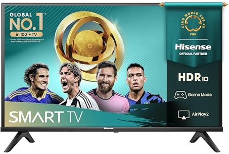 Hisense TV 40 Full HD 2025 40E41QT, Smart TV VIDAA U8, Airplay2, Game Mode, Works with Alexa, Tuner DVB-T2/S2 HEVC 10, lativù, 40'', 2025 LED