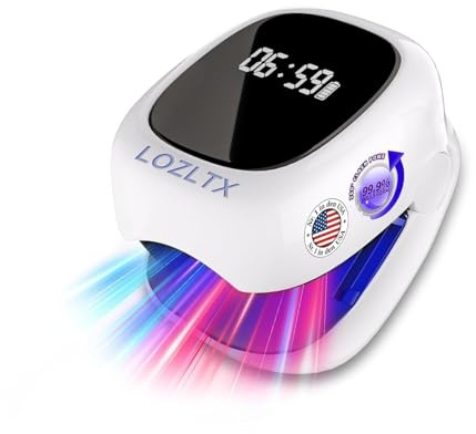 LOZLTX Upgrade Nail Fungs Laer Device 【21-day Fast-acting】【DualWave Tec - 99% Fungus Gone in 3Min】Nail Fungus Laser Device 950nm Infrared Light 500nm Blue Light