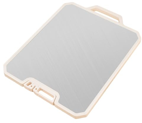 Chopping Board – Stainless Steel Chopping Board for Meat – With Garlic Grating , Reversible Food Plate, Easy to Clean for Fruit, Meat, Cheese and Bread