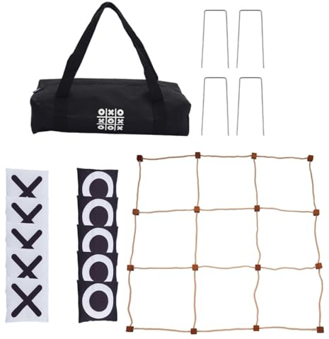 Enwye Un Set di Giochi Sportivi All'aperto con Lancio di Sacchetti di Fagioli Giganti Tic Tac Toe per Giovani Adulti E Famiglie.
