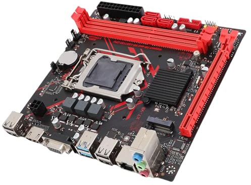 VBESTLIFE B75 Mining Motherboard, LGA1155 ITX Motherboard 2xDDR3 3xSerial ATA 2.0 Supports 1080p Video M.2 NVME, for Core I3 I5 I7 E3 Pentium CPUs