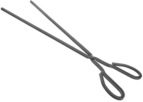 TOYANDONA Pinze per Braciere in Ferro Resistente 50Cm Impugnatura Antiscivolo Pinze Multifunzionali per Caminetti Grandi Gestione Sicura di Legna da Ardere e Carbone per Barbecue e Stufa
