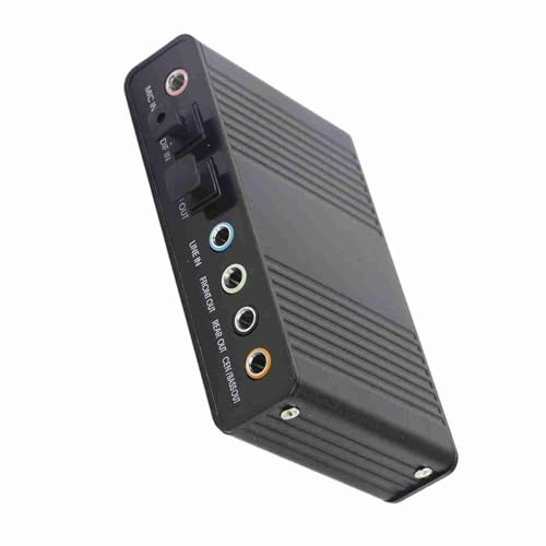WGFOIP 6 Channel USB External Digital Sound Card Adapter for PC, Supporting Plug and Play for Home Entertainment System