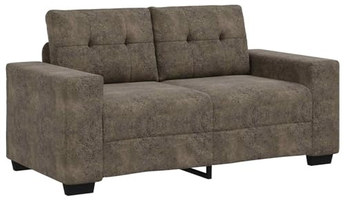Ziaphsol mörkgrå kärleksfåtölj 160 cm, konstmocka, modern design, mångsidig vardagsrum-relaxsoffa med sovfunktion, utdragbar, robust ram, bekväm stoppning, perfekt för lounge