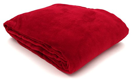 heimtexland große super weiche Kuscheldecke XL HxB 150x200 cm in rot Microfaser Flanelldecke kuschelig warm - leicht - fusselfrei Decke in TOP QUALITÄT Typ176