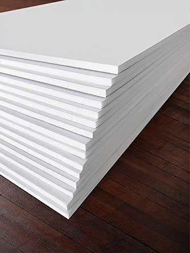Excelsis Design 15-pack skumskiva 61 x 80 cm | Vit skumskiva 3/16 tum tjock vit kärna matta | Baksidebräda för presentationer, skyltar, konst, display och hantverk med dubbelsidigt ark