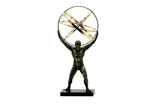 Unbekannt Atlas Antike griechische Titangott (Βronze Statue, Skulptur 22.5cm) /