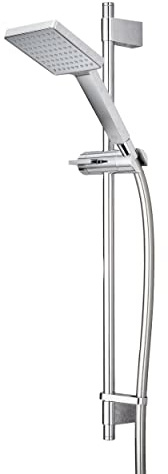 Mira Showers Honesty Square Shower Fittings Kit with Shower Head & 1.25 M Shower Hose Chrome 2.1605.284
