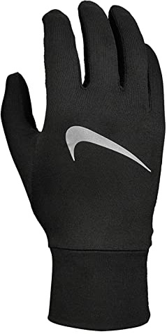Nike Mens Accelerate Running Gloves Black/Black/Silver L, schwarz