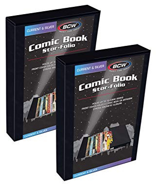 BCW Comic Book Stor-Folio – 2 Pack | Comic Book Travel Case for Current & Silver Age | Magnetic Comic Folio Carrier