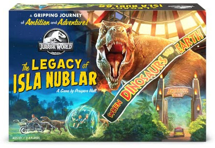 Funko Games - Jurassic Park: The Legacy of Isla Nublar Strategy Adventure Board Game - for Kids & Adults Age 10 Years Up - Family, 56323