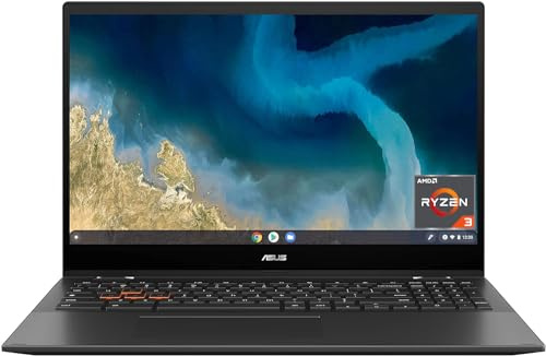 ASUS Chromebook CM5500FDA-E60241 - Computer portatile touch e convertibile da 15 FHD (Ryzen 3 3250C, RAM 8 GB DDR4, SSD PCIE 128 GB, ChromeOS) tastiera AZERTY francese + pennino incluso