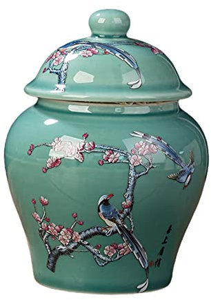 Colcolo Jarrón de cerámica para Jengibre, Adornos Chinos, Regalo Artesanal, tarros, Tarro de Jengibre asiático para el hogar, Bodas, Vientre de Flor de Ciruelo