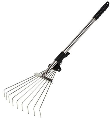 Rastrello A 9 Denti Rastrello A 15 Denti Rastrello Da Giardino Telescopico Rastrello Per Foglie Da Giardino Rastrello Per Pulizia Da Giardinaggio Retrattile Rastrello Per Terreno ( Colore : Small 9 te