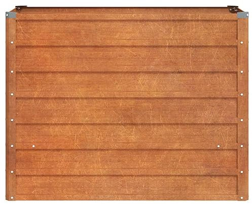 Festnight Jardinera Elevada 100 x 40 x 77 cm Macetero Acero Corten Jardinera Rectangular Macetas Exterior Macetas Rectangular Arriate de Altura de Exterior Balcón Terraza