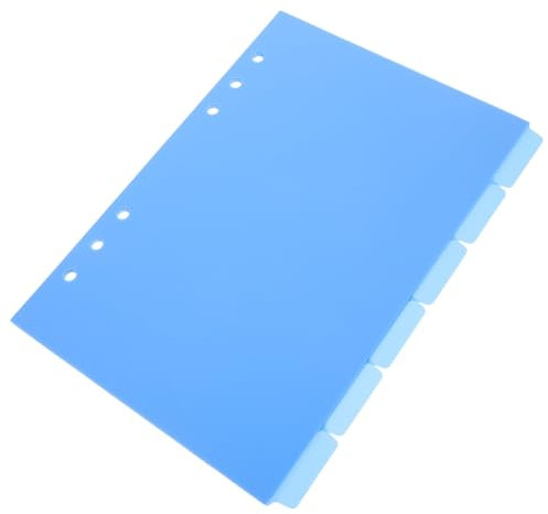 LALAFINA 6st Blaue Trennseite Das Notebook Etiketten Trennwände Loseblatt-marker Seitenteiler Notizblock-trennlaschen Bindelaschen Farbige Tabs Notizblock-marker Zubehör Pp A5