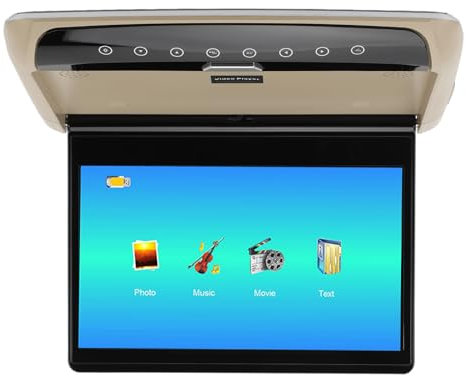Schermo FHD 11,6 Pollici con Risoluzione 1920x1080 Monitor Tetto per Auto Flip Down Multimedia Display Video Soffitto per Auto con Porta USB SD HDMI (senza unità DVD)