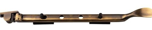 Victorian Casement Window Stay Handle & 2 Pins - 300mm Length Antique Brass Bar
