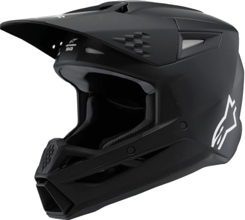 Alpinestars SM3 Solid Casco da motocross giovanile, nero opaco, Y/M (50/51)
