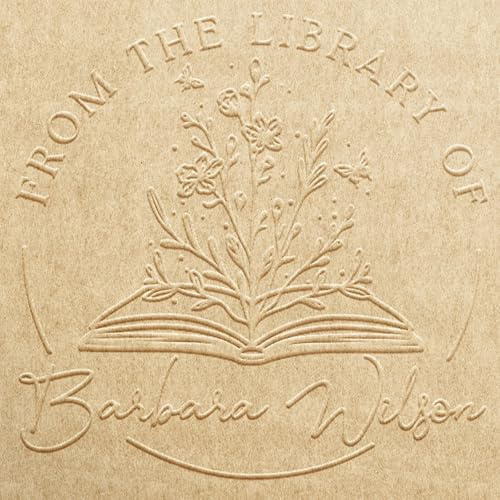 Personalisierter Hochzeits-Prägestempel, Initialen-Präger, individueller Präger, persönlicher Präger, Buchpräger, Monogramm-Präger, aus der Bibliothek von