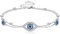 CUPENDA Evil Eye Bracelets Sterling Silver Evil Eye Bracelets for Women Silver Evil Eye Jewelry Gifts for Women