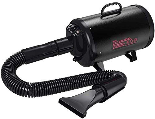 Msuiiixcccc Pet Blaster Asciugatrice per toelettatura per Cani Soffiatore con Doppi Motori per toelettatura Cani con riscaldatore 2400W con 3 ugelli Diversi