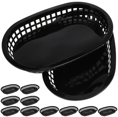 PRETYZOOM 12pezzi Cestini Porta Hamburger in Plastica Piatti Da Dessert Cestini Per Frutta e Snack Vassoi Per Negozi Di Dolci Come Decorazione Sulla Tavola