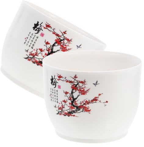 BESPORTBLE 2 Pièces Pot De Fleur en Matériau Épais Bol De Lavage De Tasse à Thé Mini-Pots Bac à Plantes en Pot Bol De Plantation Pot Hydroponique Pots De Plantes Aquatiques Pot De Fleurs