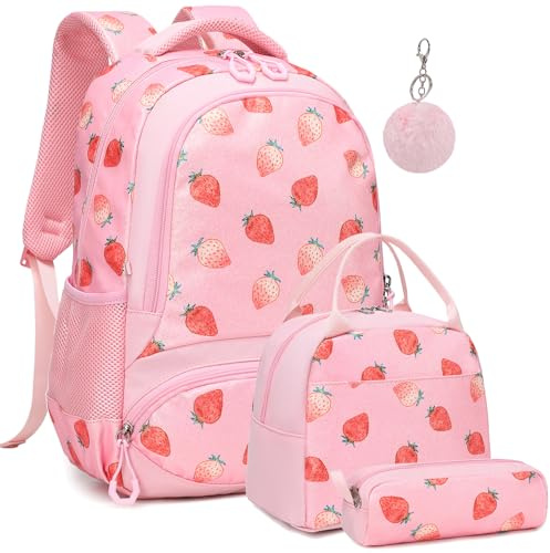 Kimwadalh Glitzer Rucksack Kinder Mädchen Schulrucksack Grundschule Schultaschen Sets für Mädchen Kinderrucksack Daypack Groß Schulranzen Kinder Rucksäcke