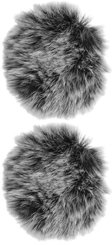 Cabilock 2piezas Paravientos De Micrófono Parabrisas Peludo Prueba De Viento Funda Protectora Para Minimicrófonos Funda Peluda Para Micrófono Para Grabaciones Interiores