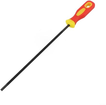 Yuanpgky Lime ronde en acier à haute teneur en carbone pour chaîne de 4,0/4,8/5,5 mm - 28,5 cm avec poignée en plastique - Compatible avec les tronçonneuses petites et grandes (3/8, 325, 404) (4,8 mm