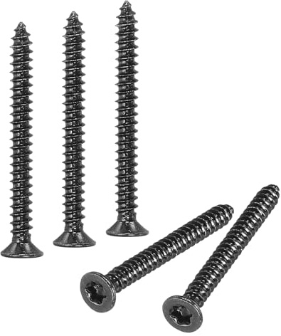 M METERXITY 100 Pack Torx Screws, M3 x 30mm Flat Head Wood Screw 304 Stainless Steel Full Threaded Countersunk Self Tapping Star Sheet Metal Bolts for Wood/Furniture [Black]