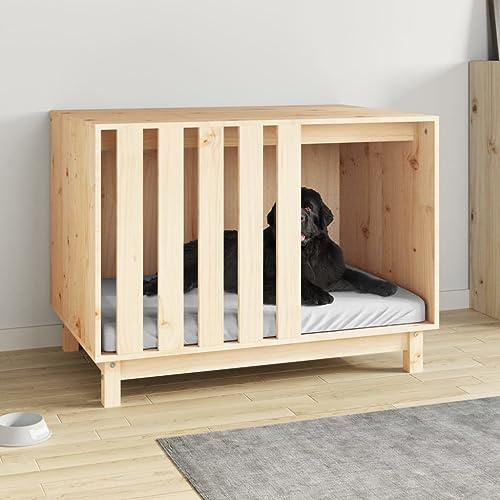 Generico Casetta per Cani 90x60x67 cm in Legno Massello di Pino,Marrone,19.95kg,822486