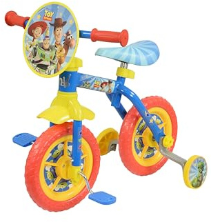 Disney Toy Story 2-In-1 Training Toddler Bike - Convertible Training and Balance Bike for 2+ Years Girls and Boys with Removable Pedals and Stabilisers