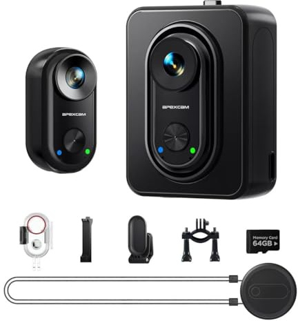 Apexcam K70 4K Mini Action Cam,POV Body Cam Con Scheda 64GB,WiFi EIS 20MP Body Cam Sportiva Portatile Vlogging Fotocamera,30M Fotocamera Subacquea,Videocamere Montate sul Corpo Con Supporto Magnetico