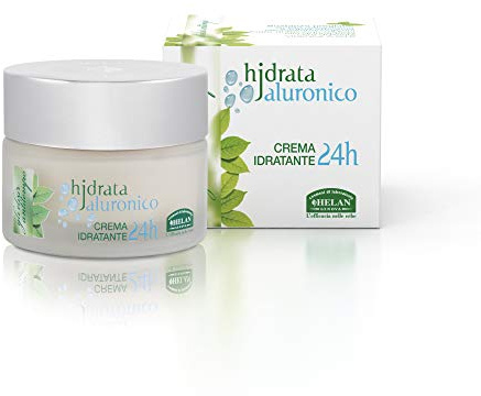 Helan, Hjdrata Jaluronico, Crema Antirughe Donna, Siero viso Idratante per la Pelle Secca, Azione Anti Rughe con Acido Ialuronico, Collagene ed Elastina, 50ml - Made in Italy
