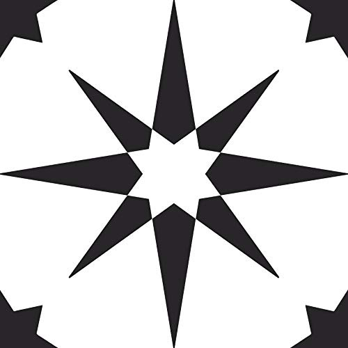 FloorPops FP2948 Altair Peel & Stick Floor Tiles, Black