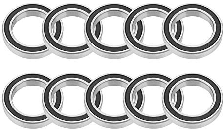 10Pcs 6805-2RS Ball Bearings 1x1.5x0.3in Chrome Steel Rubber Sealed Deep-Groove High-Speed Single Row Great for 25mm Shaft/Rod Projects