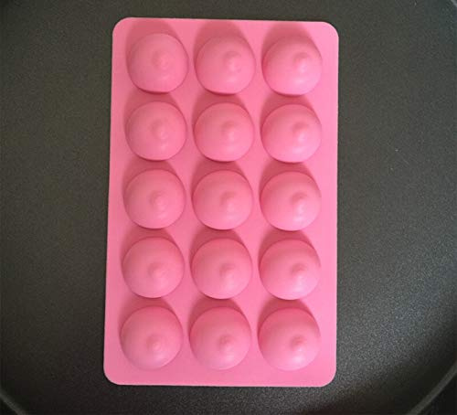 XBaoFu-SH, 2019 19,7 * 12,2 * 1,7 cm Neue Sexy Penis Kuchenform Frauen Brust Eiswürfelschale Silikonformen for Seife Schokolade