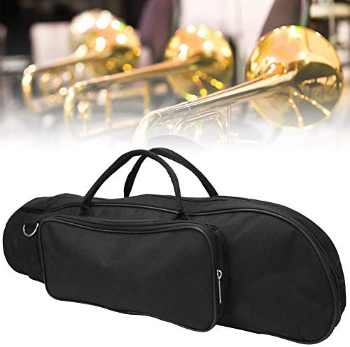 Trompetentasche, 53x13x15,5cm Schwarz Nylon Trumpet Tasche Mit Verstellbarer Schultergurt, Doppelter Reißverschluss Trompeten-gig-tasche