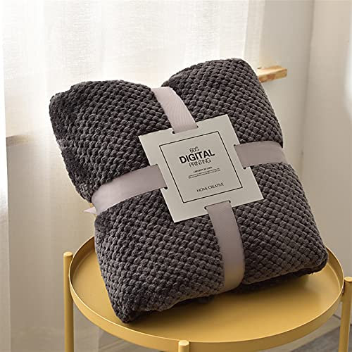 BESTORI Strickdecke Kuschelig Sofadecke Wohndecke Boho Style Gewebte Decke Dunkelgrau 100×150cm