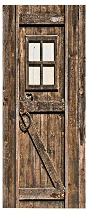VIRANDA Türtapete Selbstklebend TürPoster - Holztür - Türaufkleber 3D Türklebefolie 80x200cm