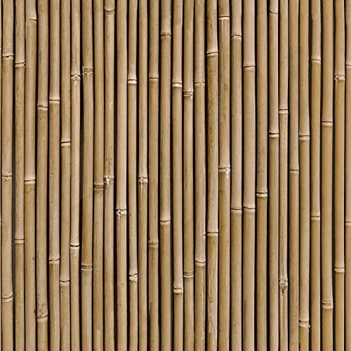 Bamboo Thick Wall Natural Dark Brown Wallpaper - Paste The Wall Modern Contemporary Earthy Realistic Organic