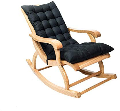 Tanant Cuscini per Sedia a Sdraio Cuscino per Sedia a Dondolo Cuscino per Sedia a Dondolo Antiscivolo per Giardino Esterno/Interno/Divano/Tatami/Seggiolino Auto/Panca(Nero, Bordeaux)