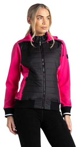 Dare 2b Damen Fend Jacke, Schwarz/Reines Rosa, 40