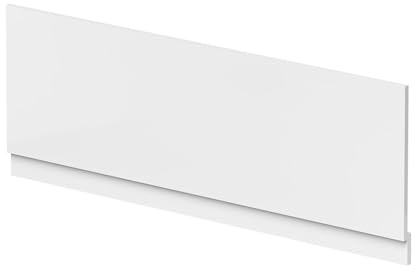 Milano White Waterproof Straight Bath Front Panel - 1700mm