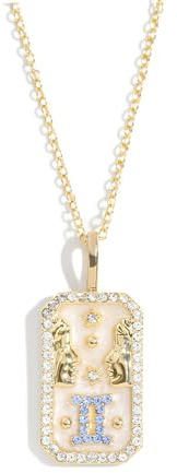 Symretie Collana d'oro con segni zodiacali, collana con ciondolo zodiacale, collana in acciaio inossidabile placcata in oro con segni zodiacali, collane con ciondolo per donne